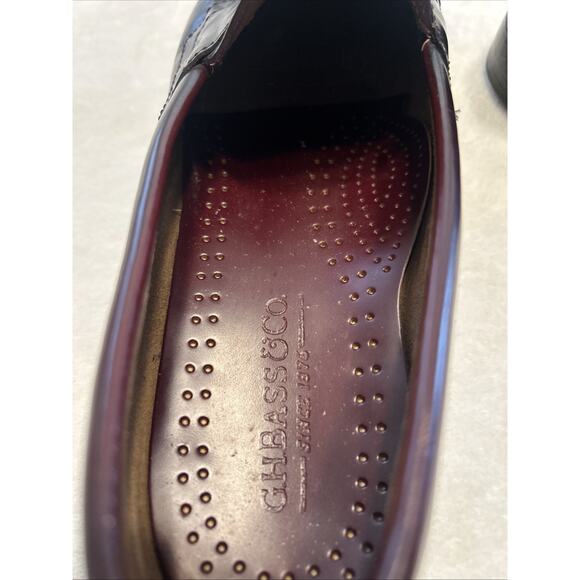G.H. Bass Weejuns Men’s Size 10 D Burgundy Leather Loafers Slip On Dress Shoes - Picture 8 of 9